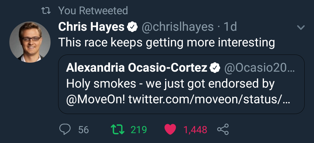 Chris Hayes MSNBC Alexandria Ocasio-Cortez Joseph Crowley